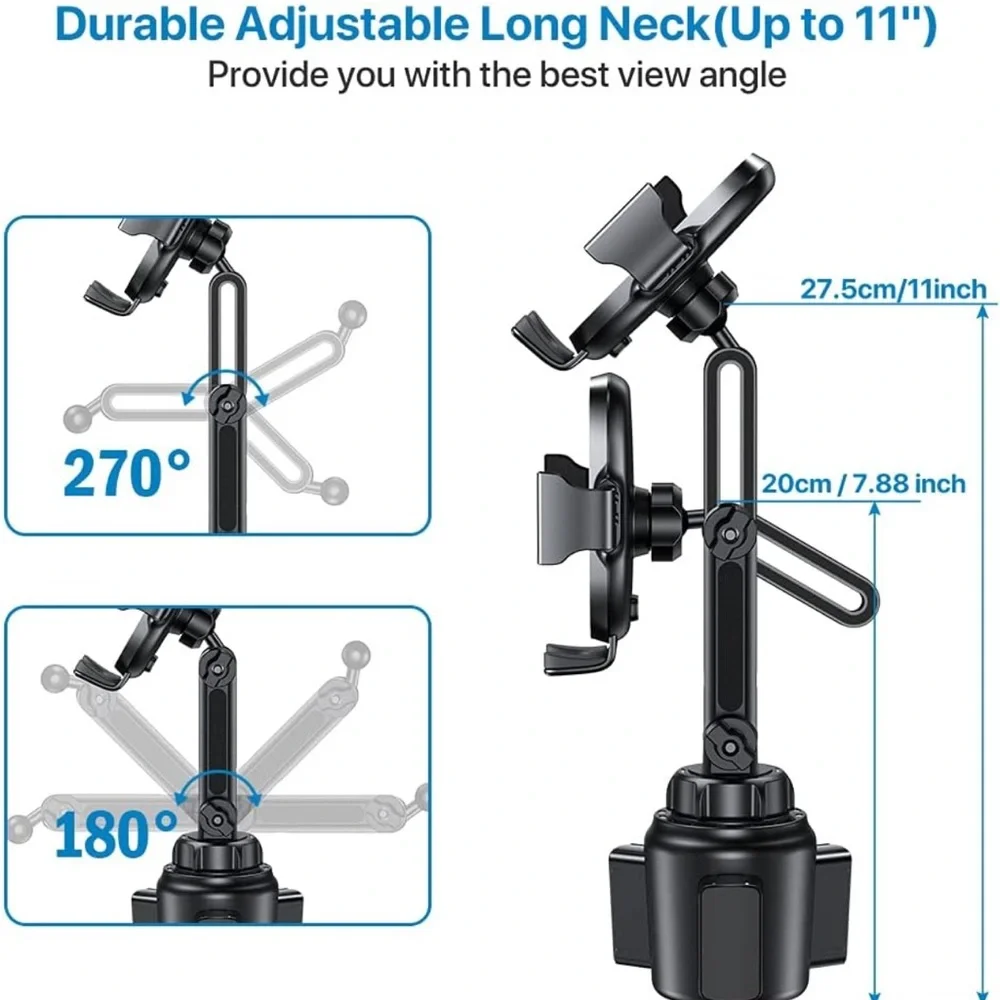 Miracase Black Adjustable Car Phone Mount